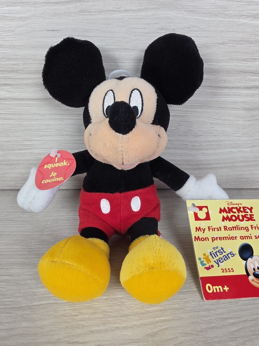 Mickey Mouse Plush The First Years My First Rattling Friend w Tags SU66